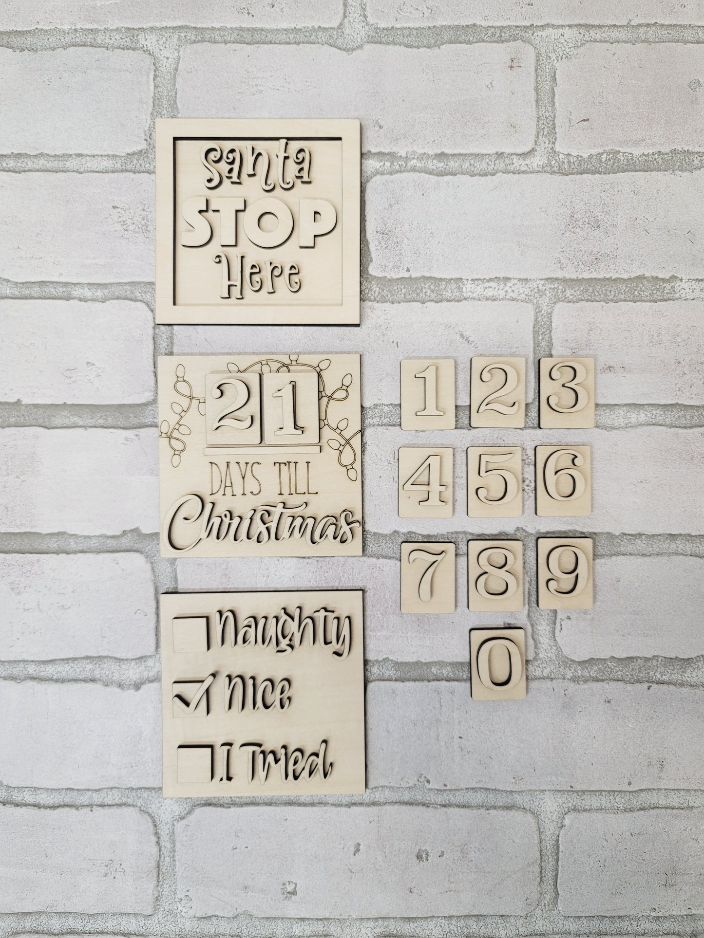 Santa Stop Here- Set of 3