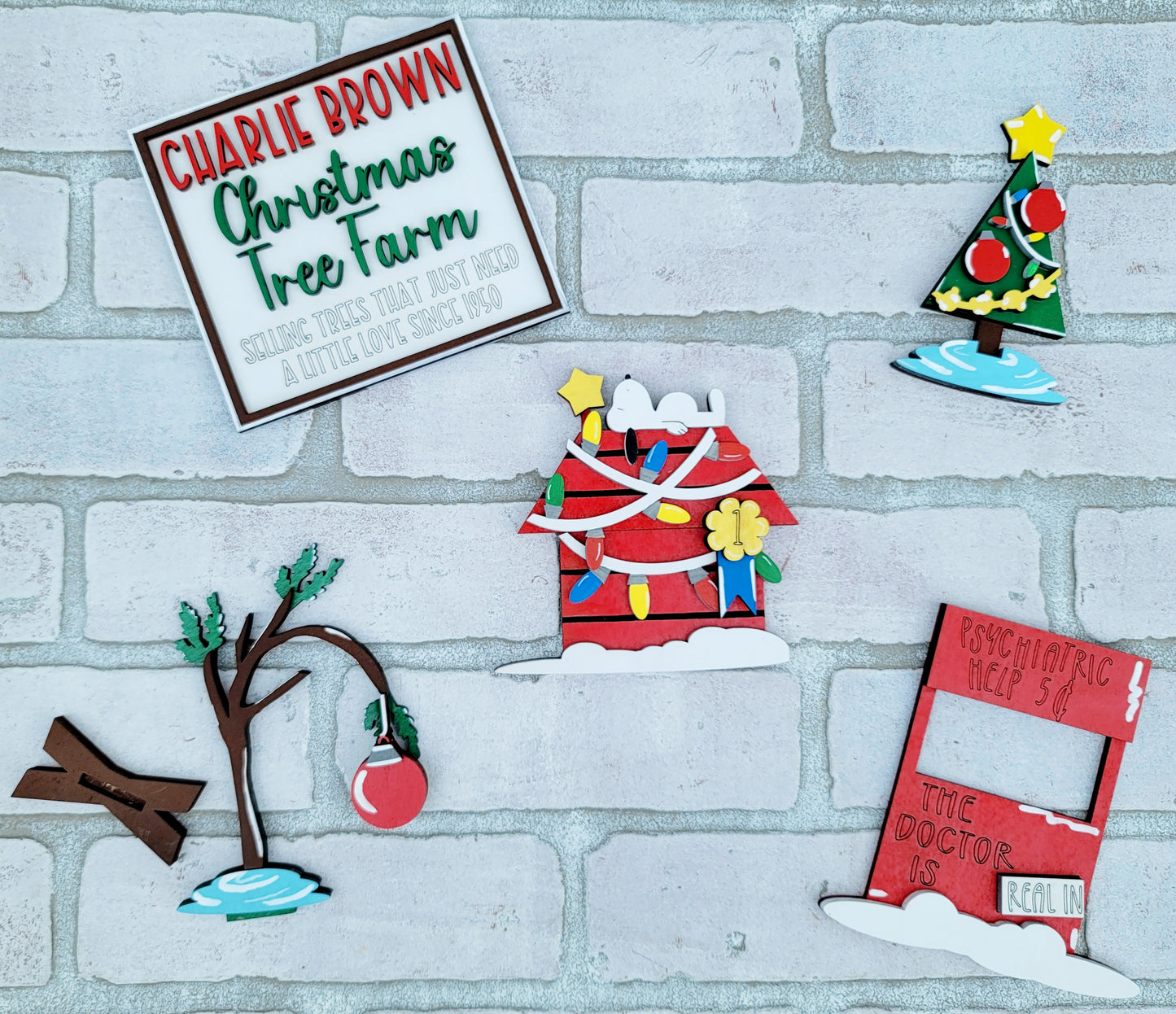Charlie Brown Christmas Tiered Tray Set