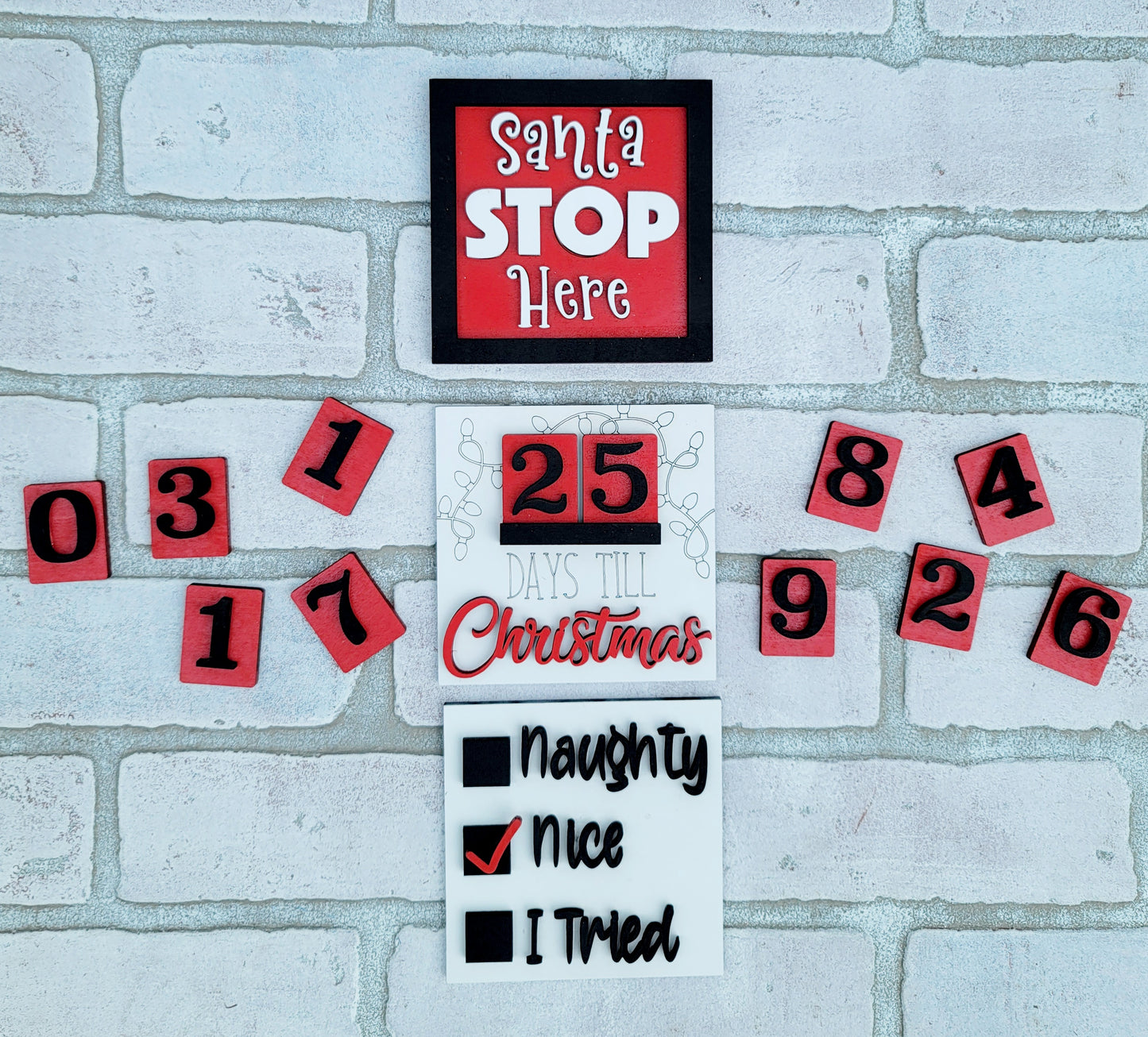 Santa Stop Here- Set of 3