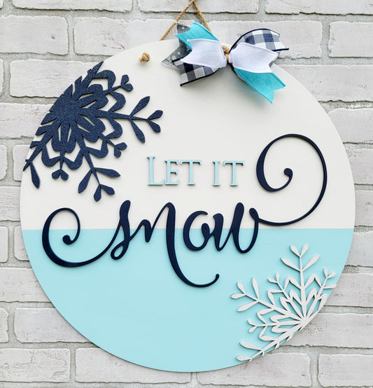 Let It Snow Door Hanger