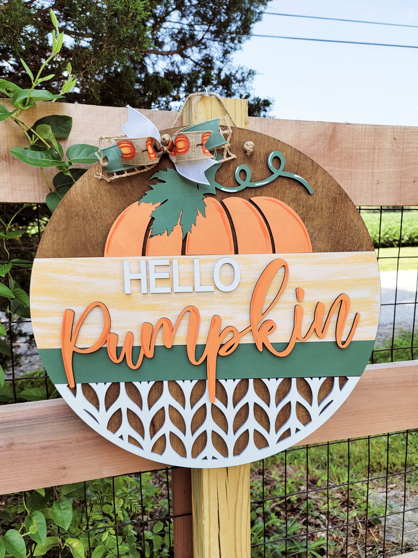 Hello Pumpkin Door Hanger
