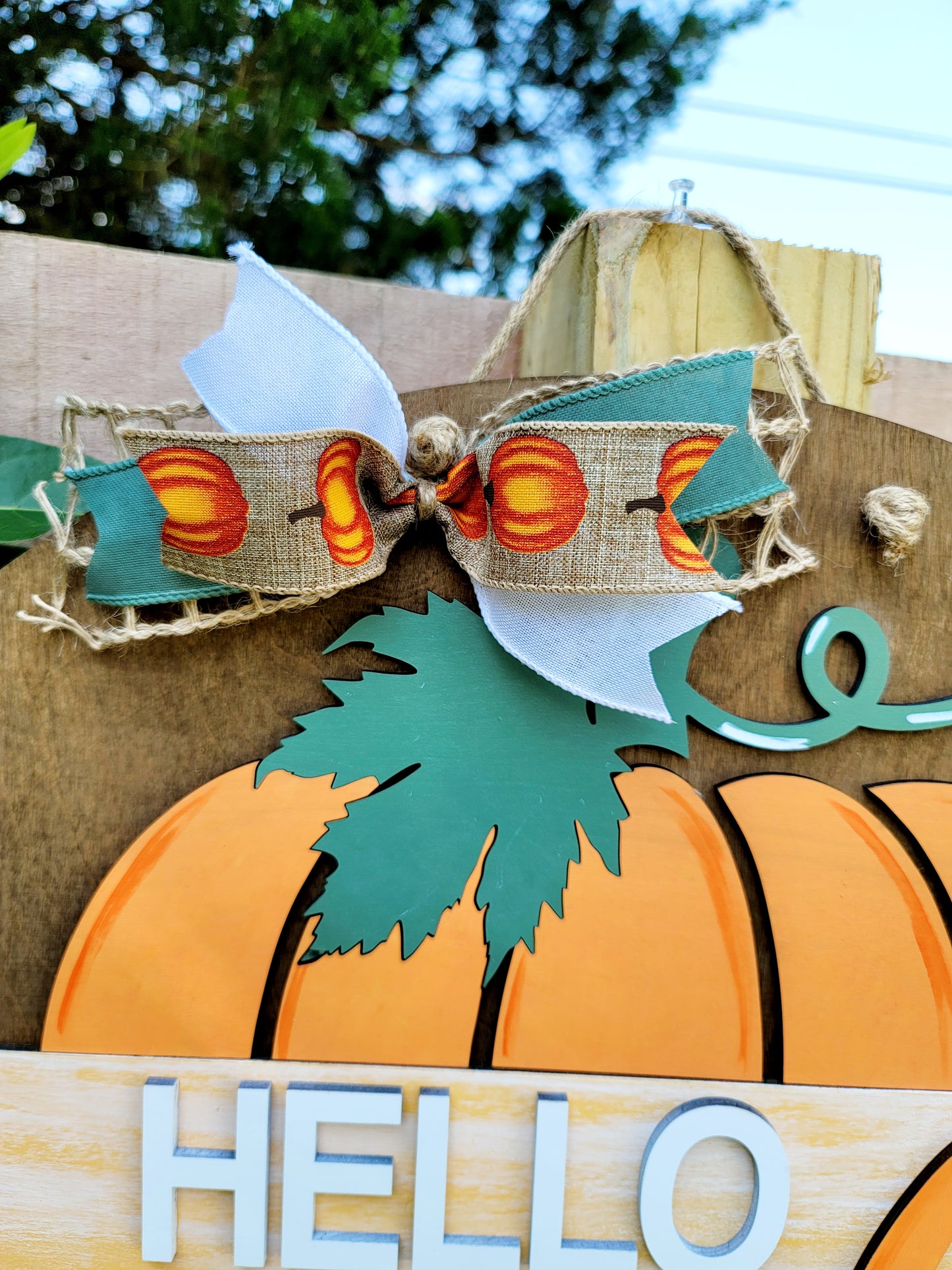 Hello Pumpkin Door Hanger