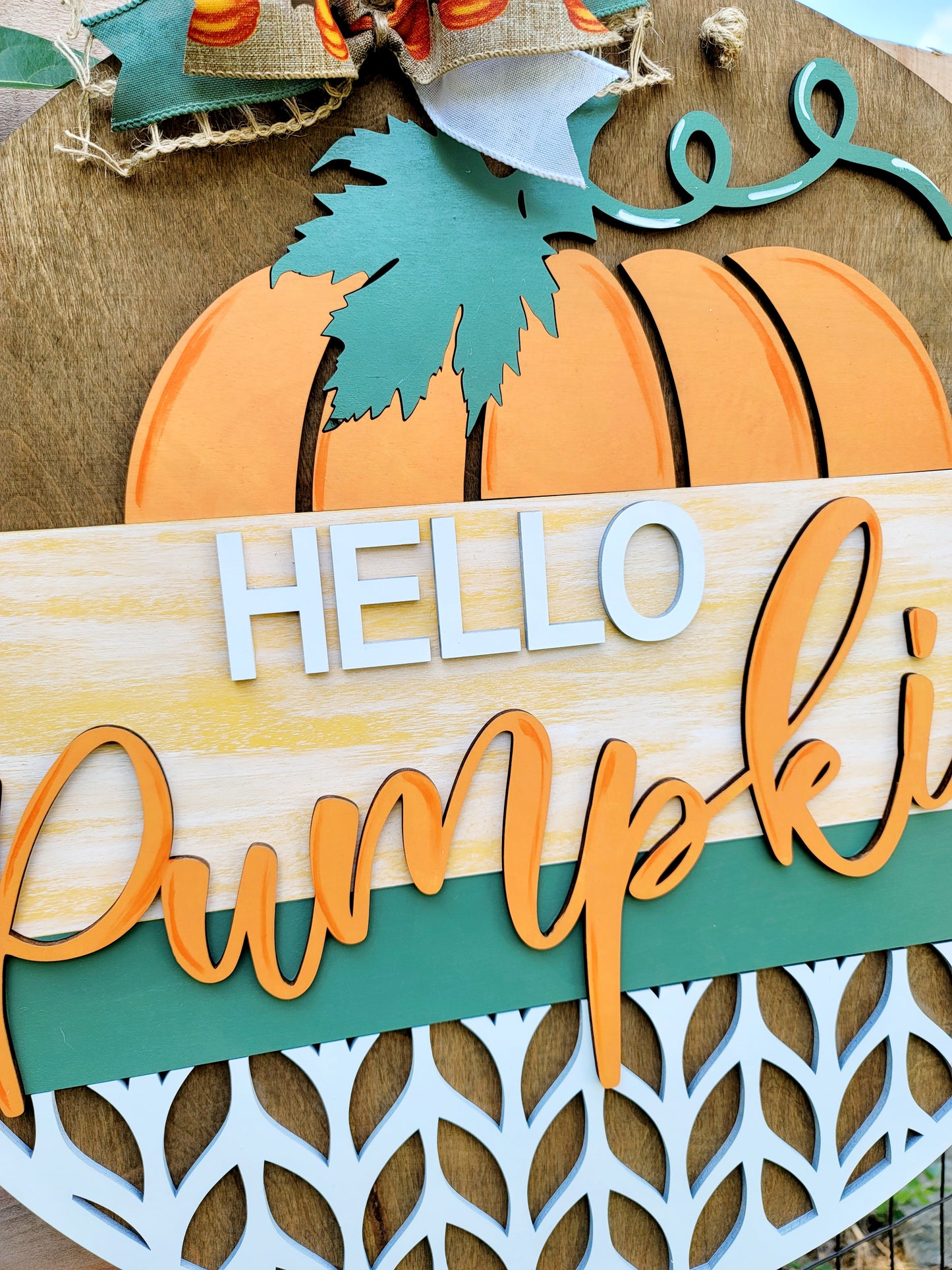 Hello Pumpkin Door Hanger