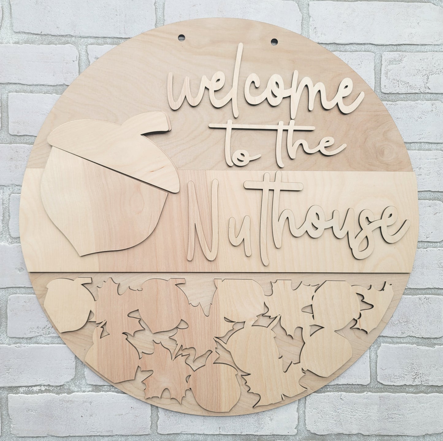 Welcome to the Nuthouse Door Hanger