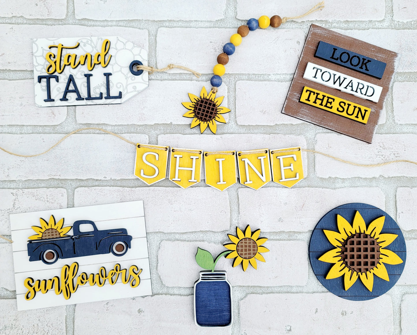 Sunflower Tiered Tray Set