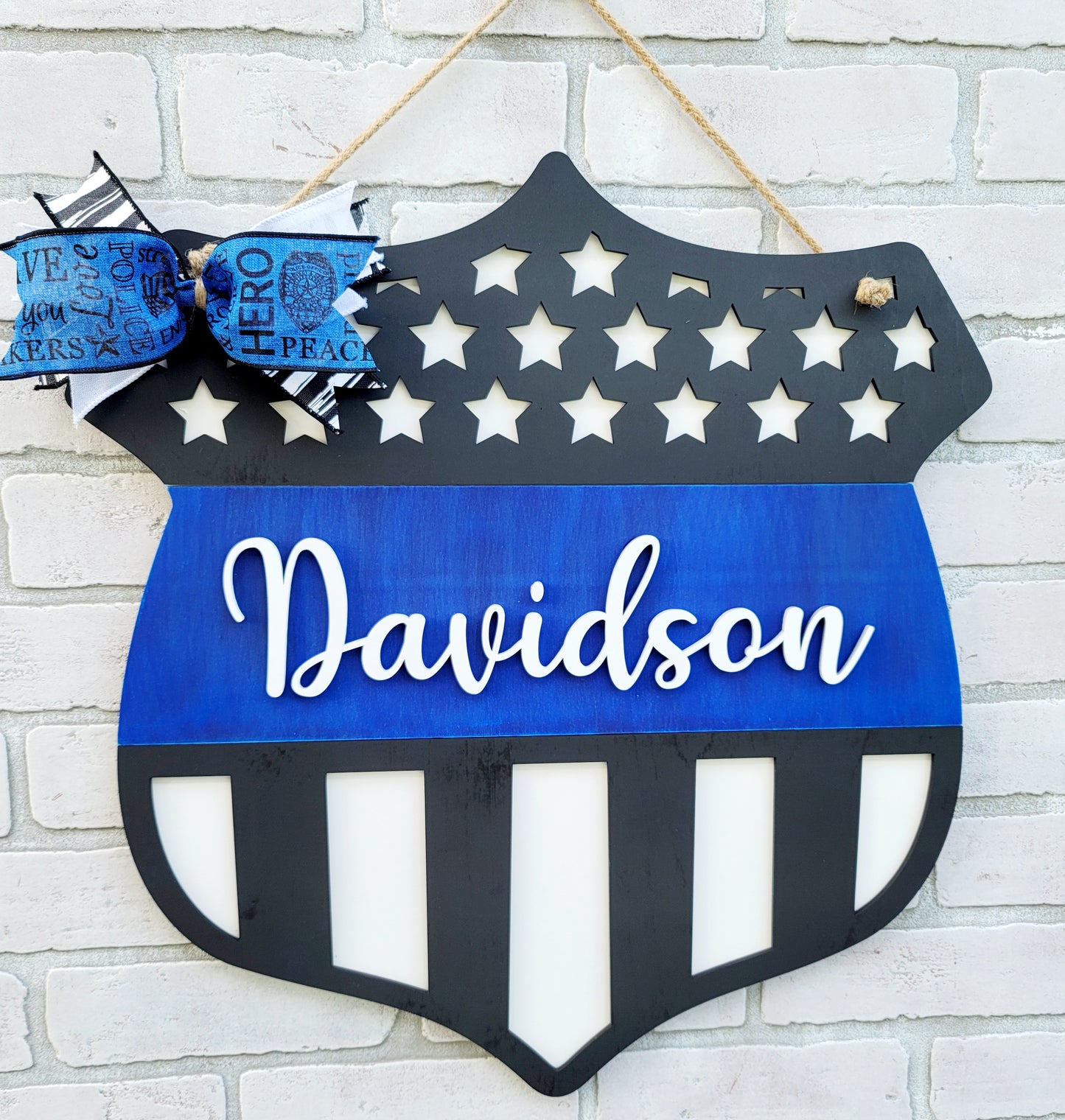 Police/ Thin Blue Line Door Hanger