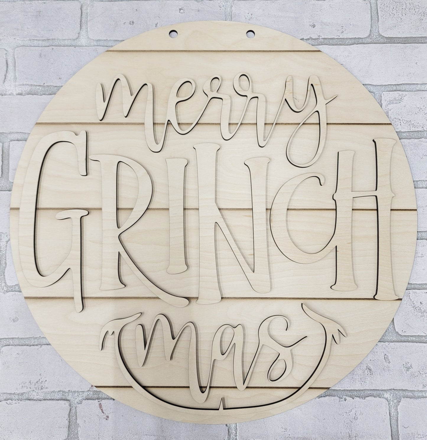 Merry Grinchmas Smile Door Hanger