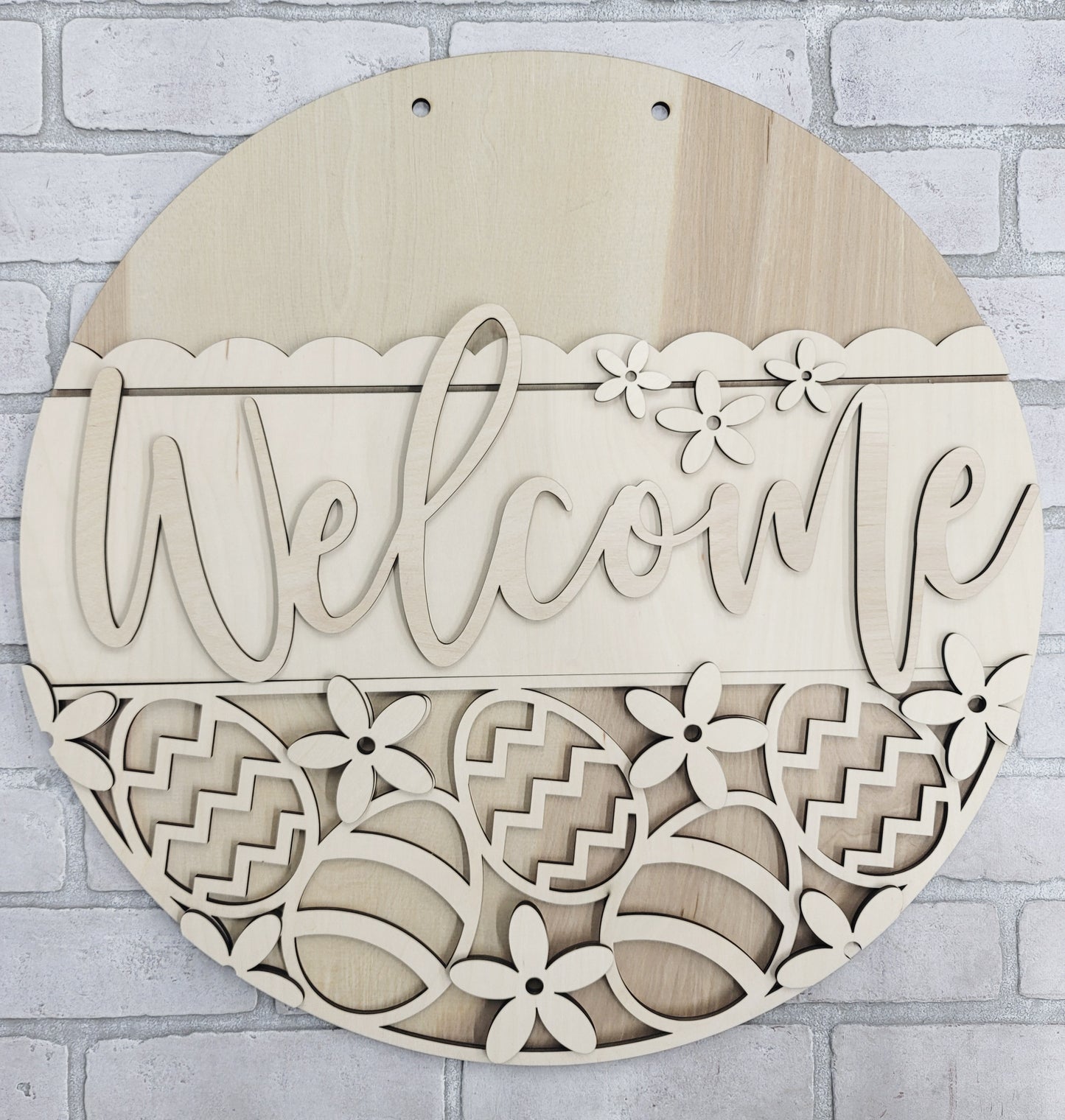 Welcome Easter Egg Door Hanger