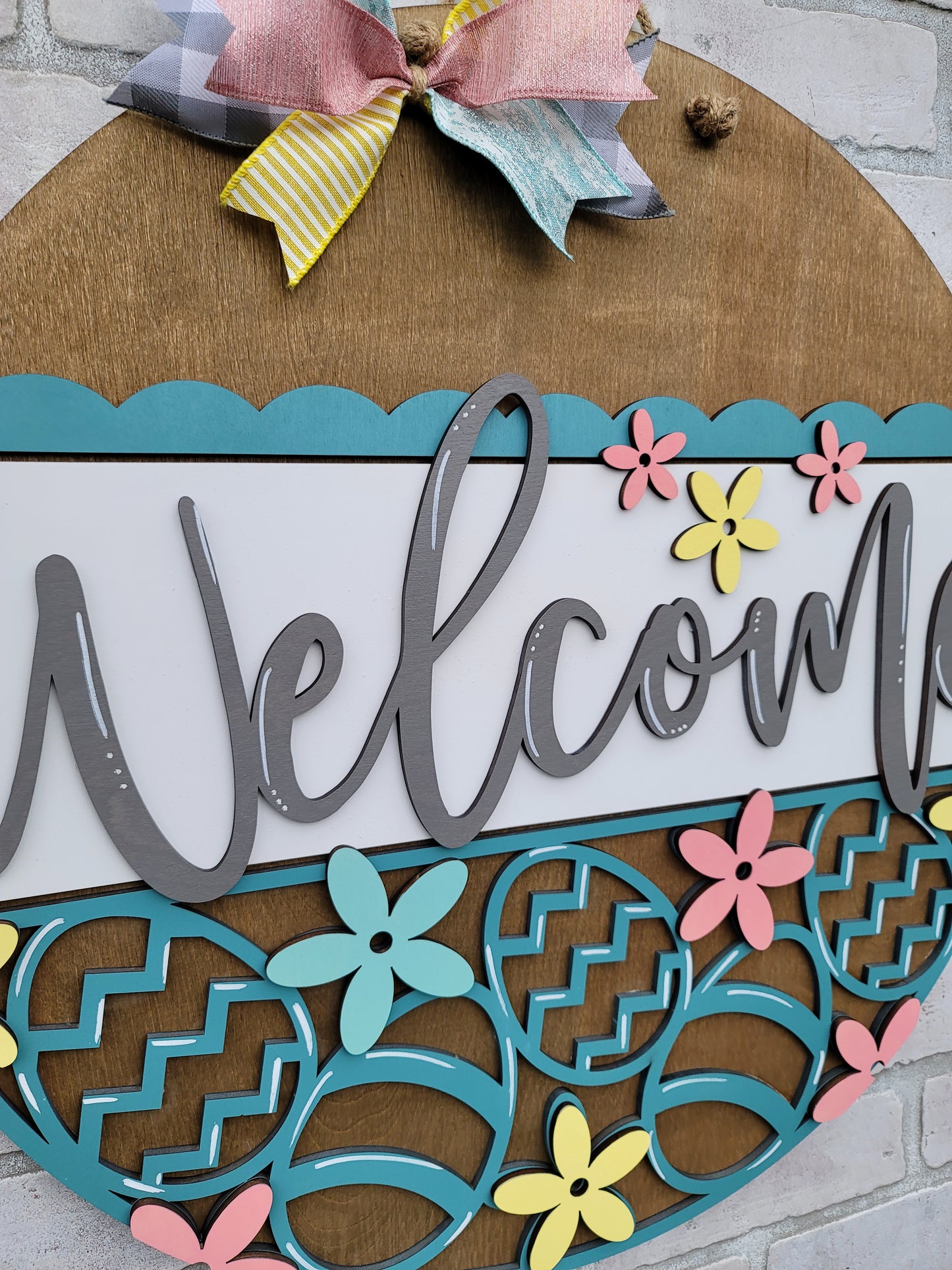 Welcome Easter Egg Door Hanger