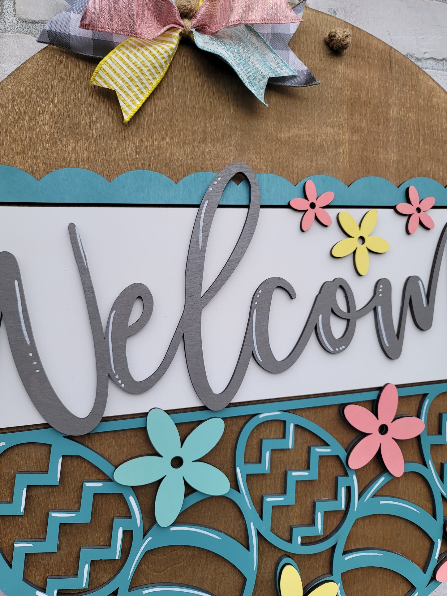 Welcome Easter Egg Door Hanger