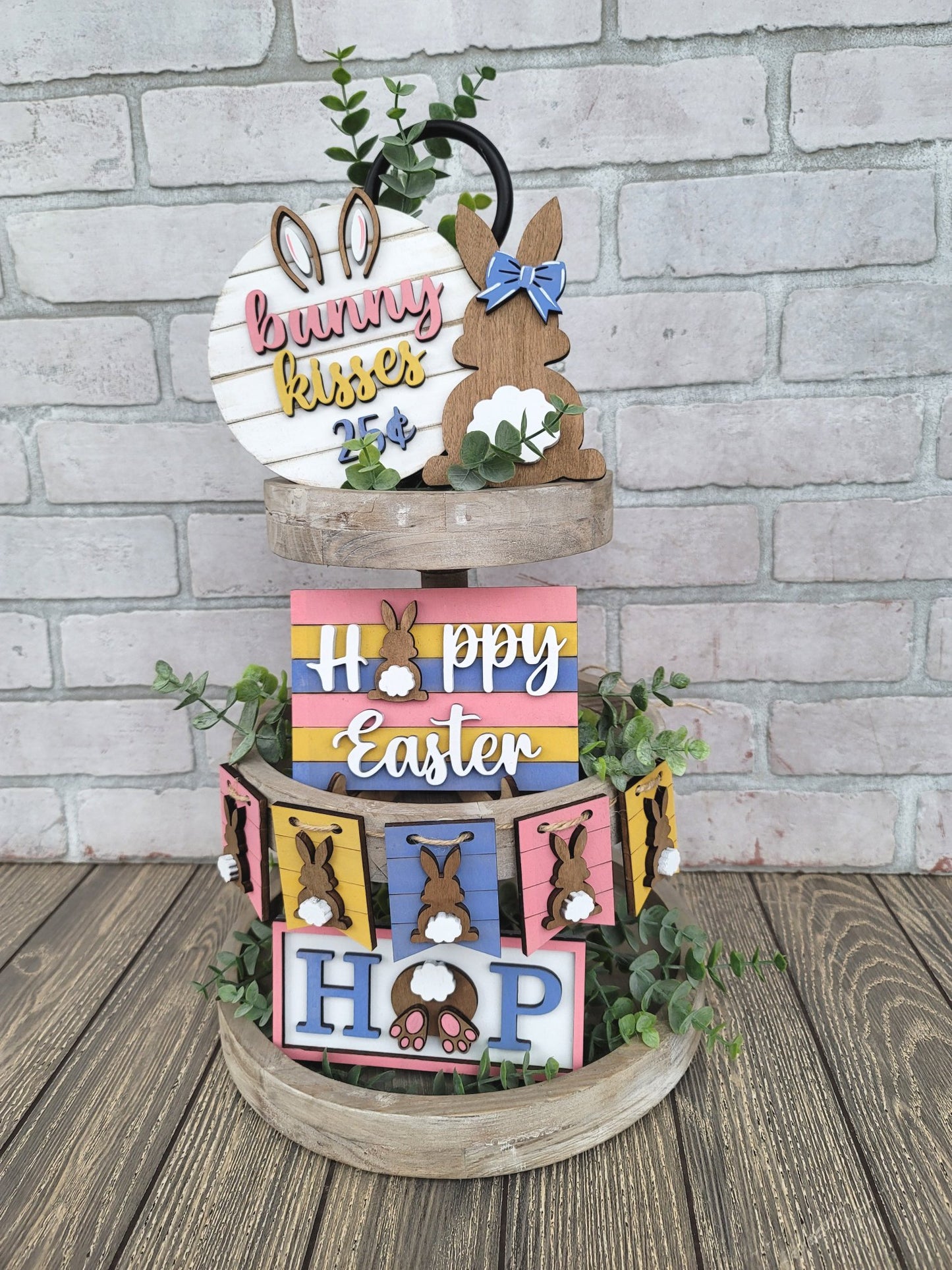 Easter Hop Tiered Tray Set
