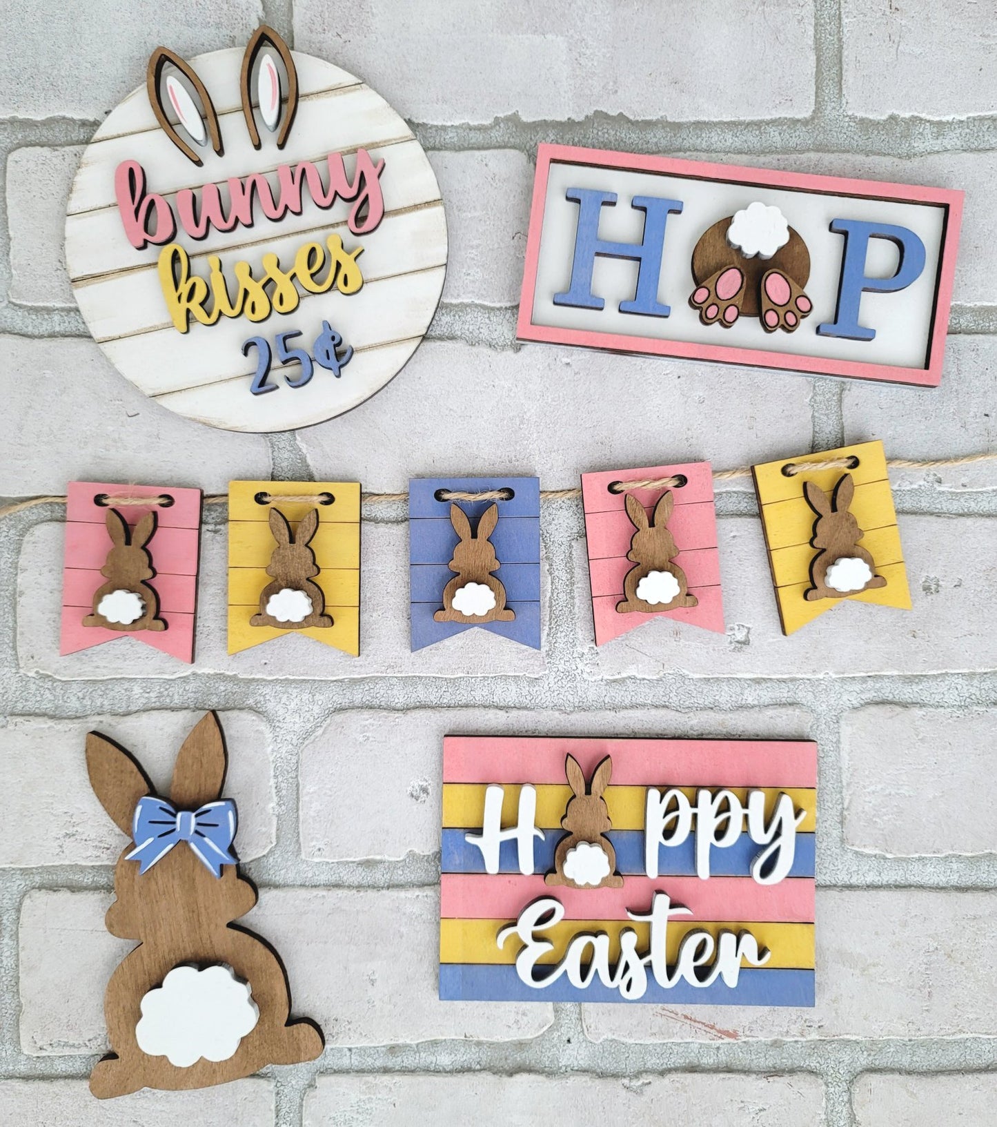 Easter Hop Tiered Tray Set