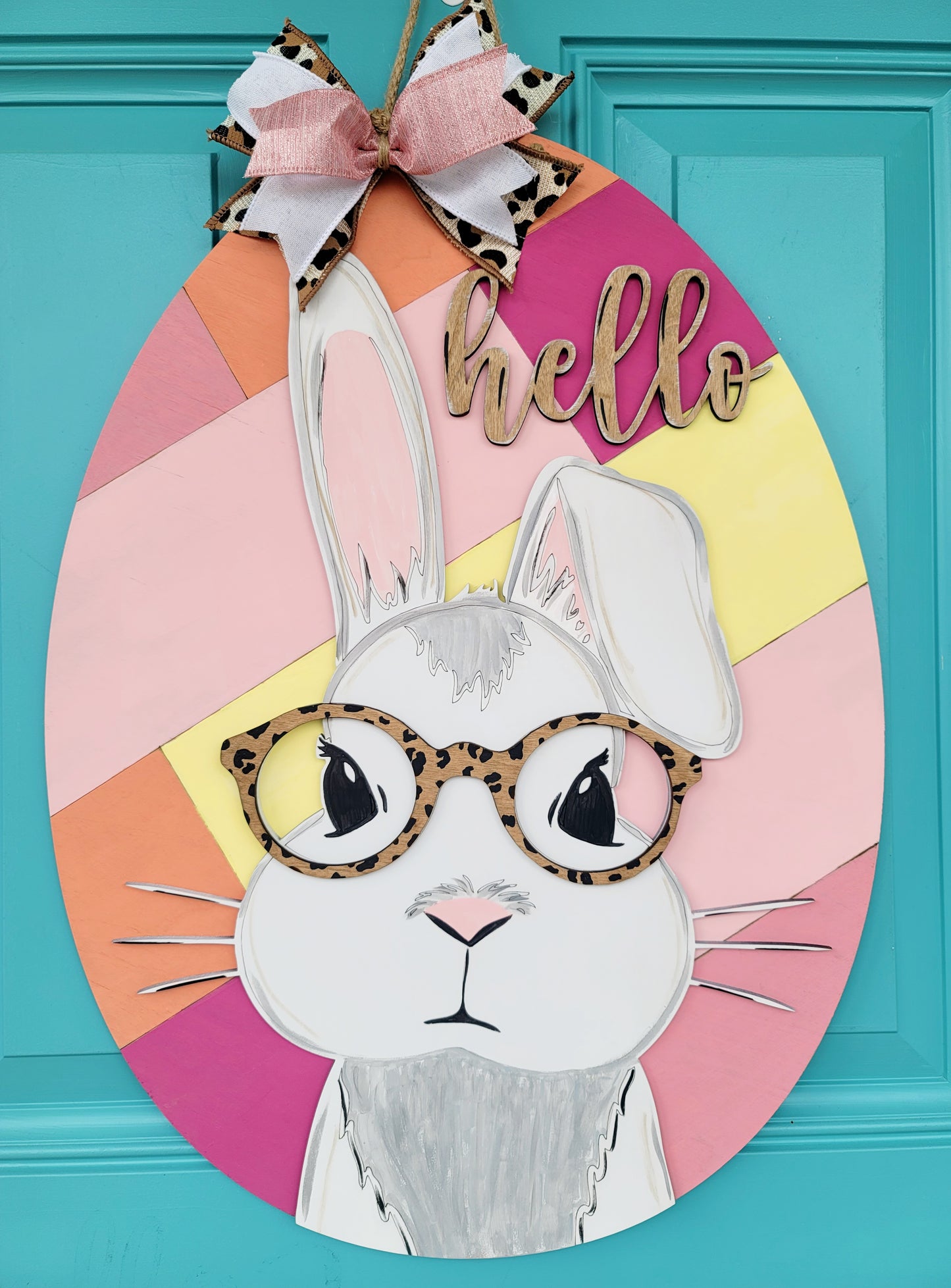 Nerdy Easter Bunny Door Hanger