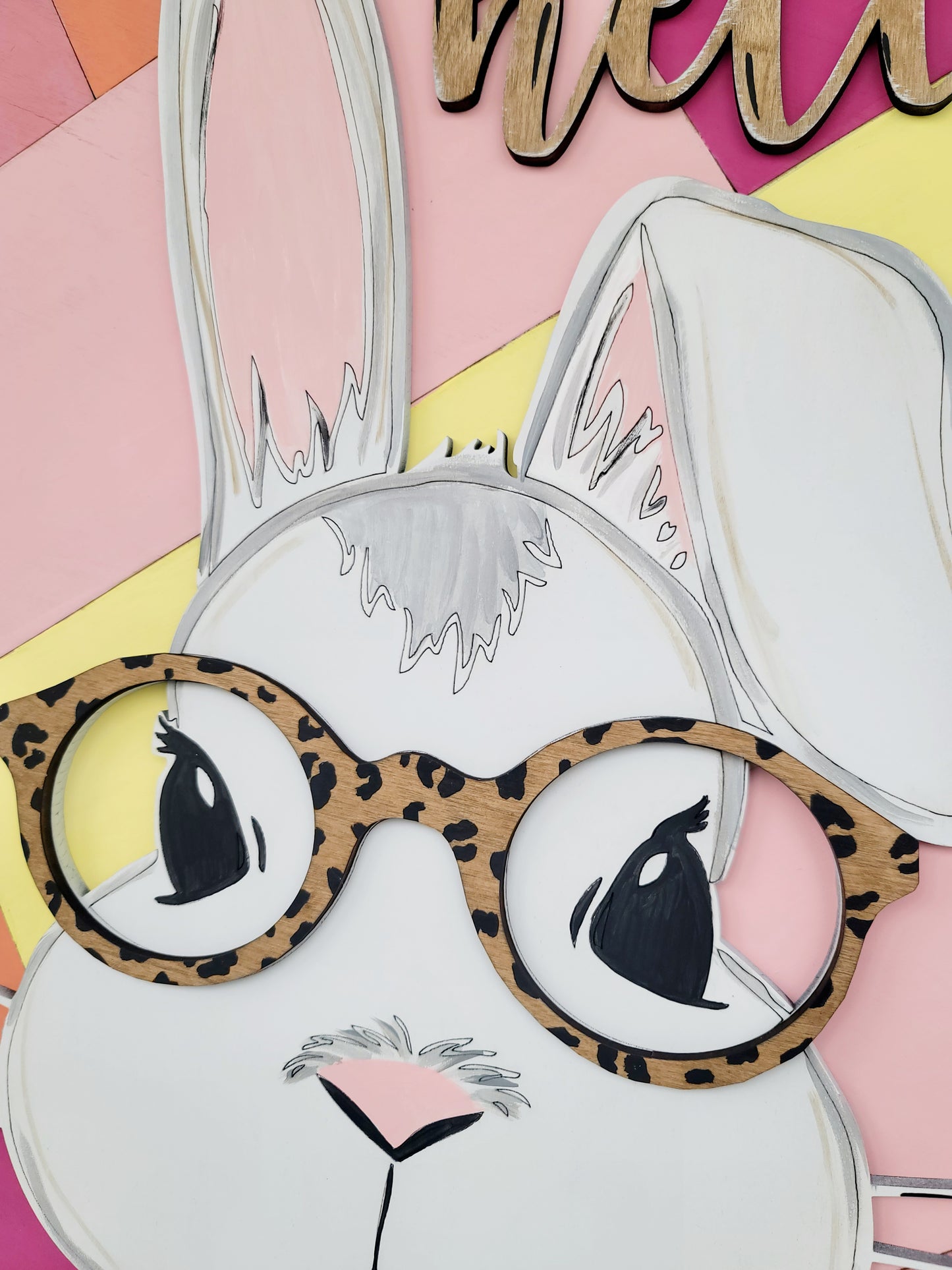 Nerdy Easter Bunny Door Hanger