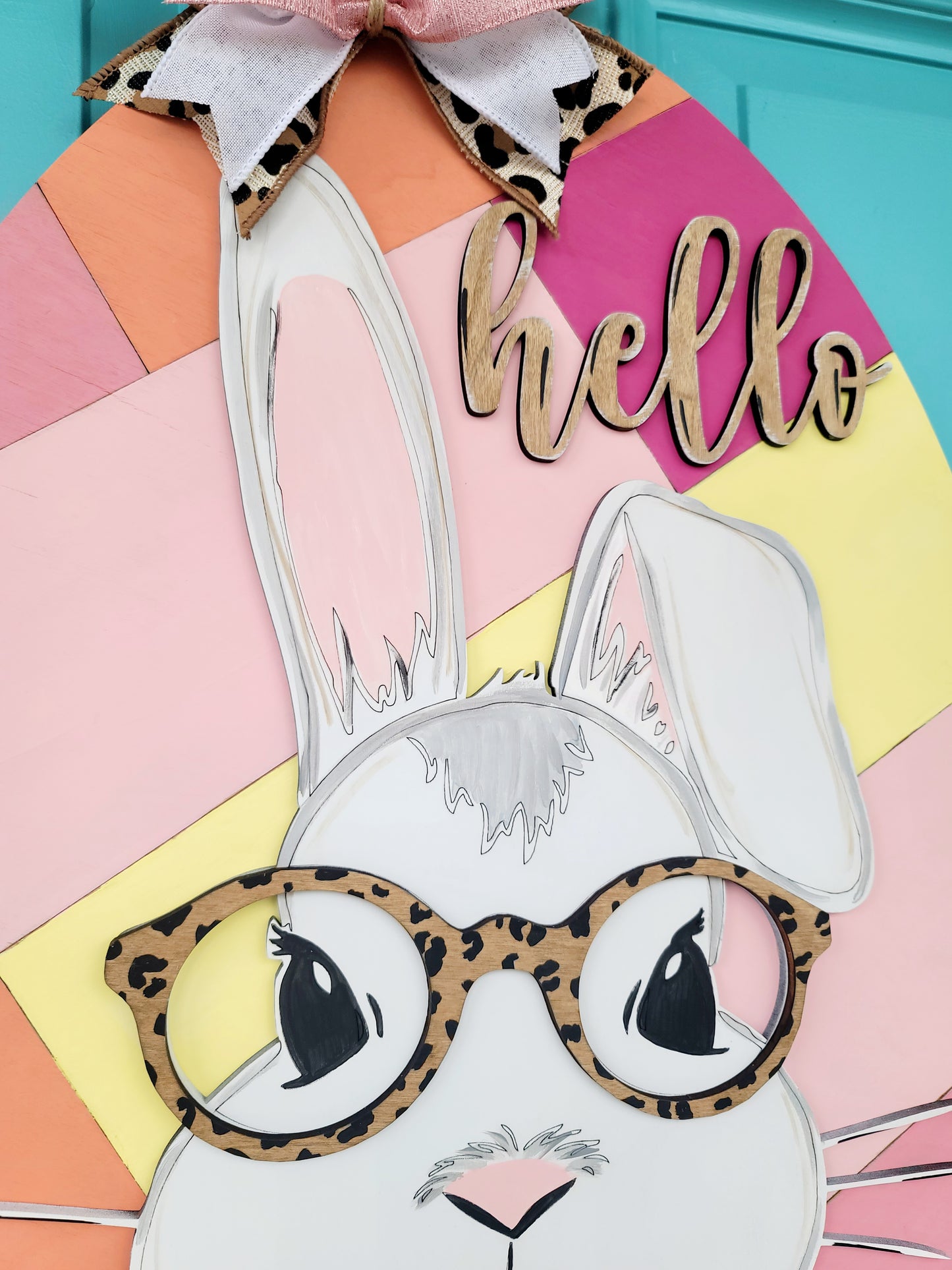 Nerdy Easter Bunny Door Hanger