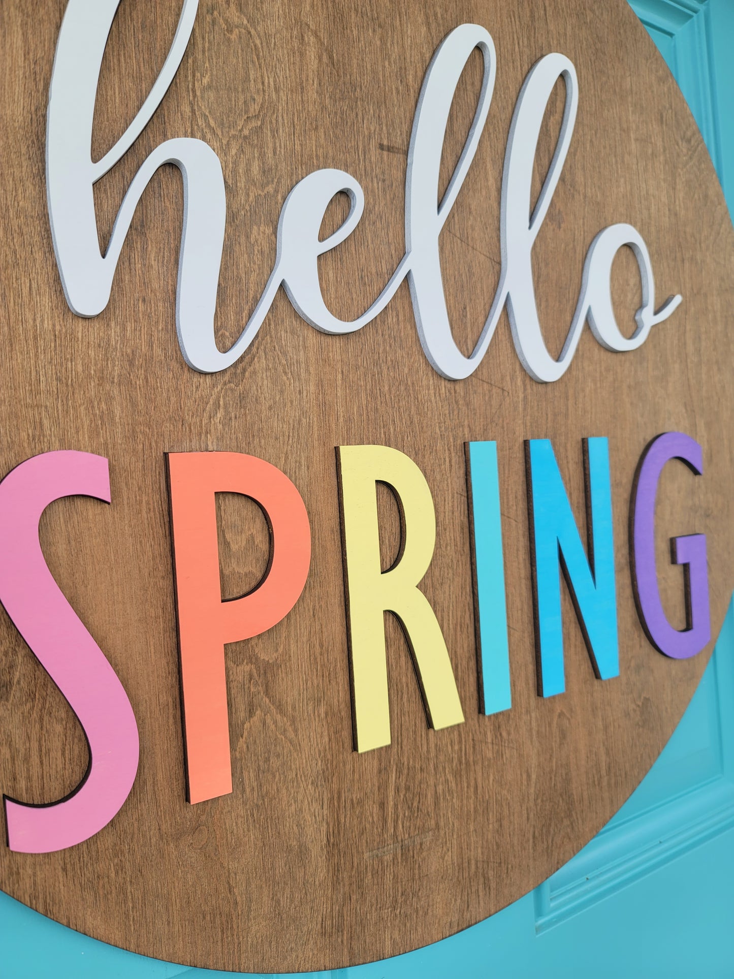 Simple Hello Spring Door Hanger