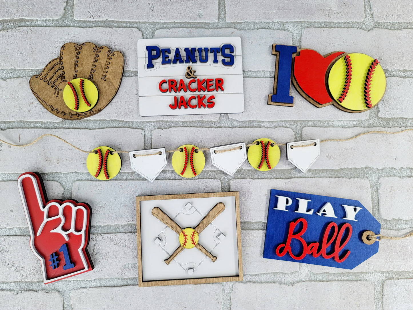 Baseball/Softball Tiered Tray Set