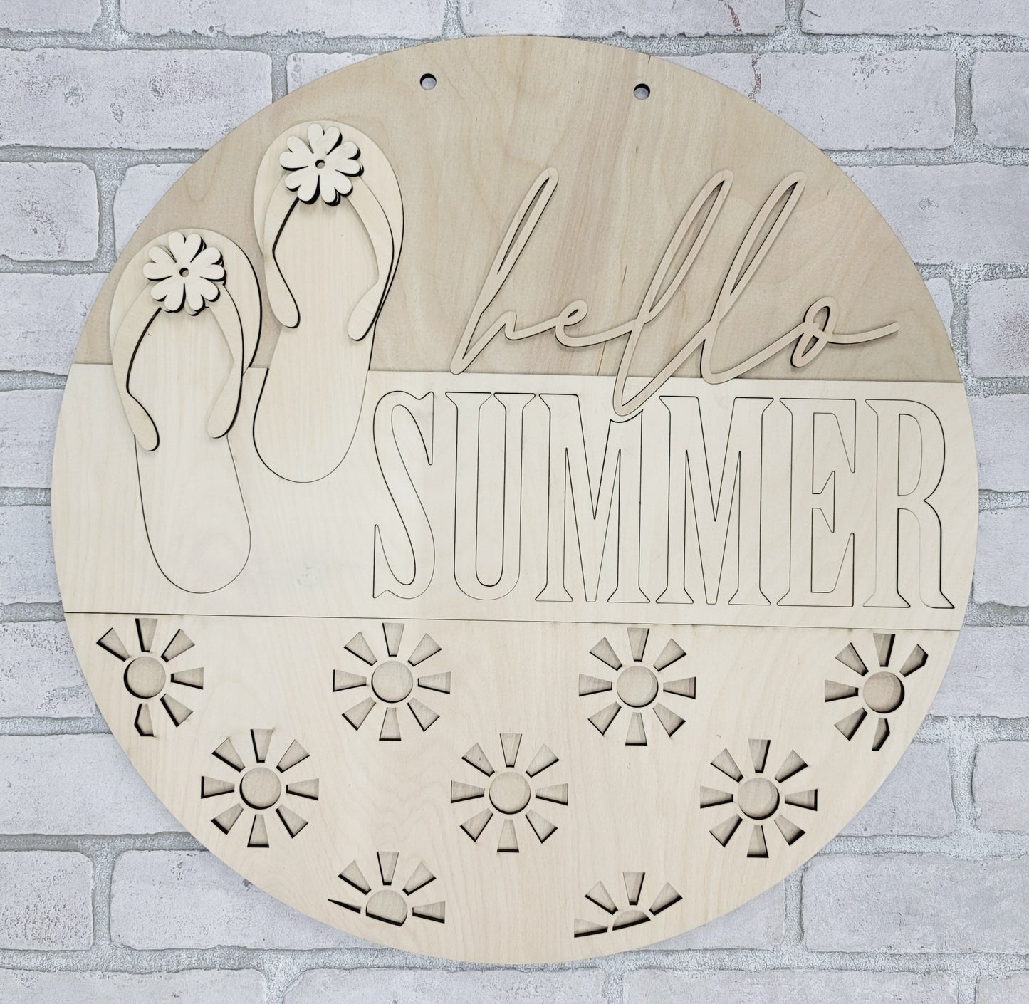 Hello Summer Flip Flop Door Hanger
