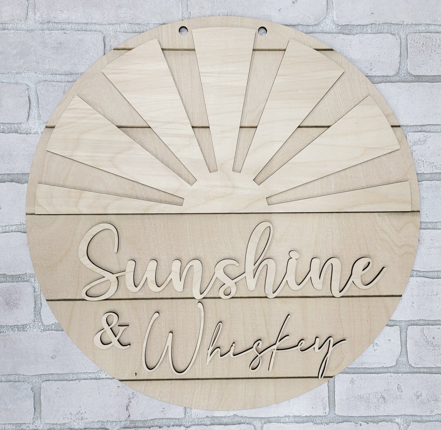 Sunshine & Whiskey Door Hanger