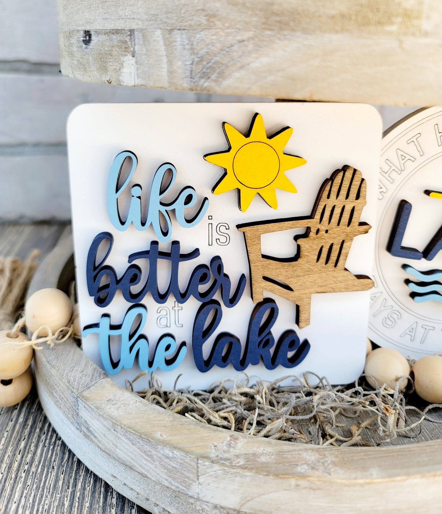 Lake Life Tiered Tray Set