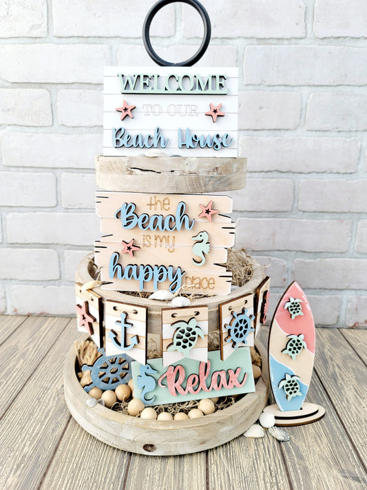 Beach House/ Sea Tiered Tray Set