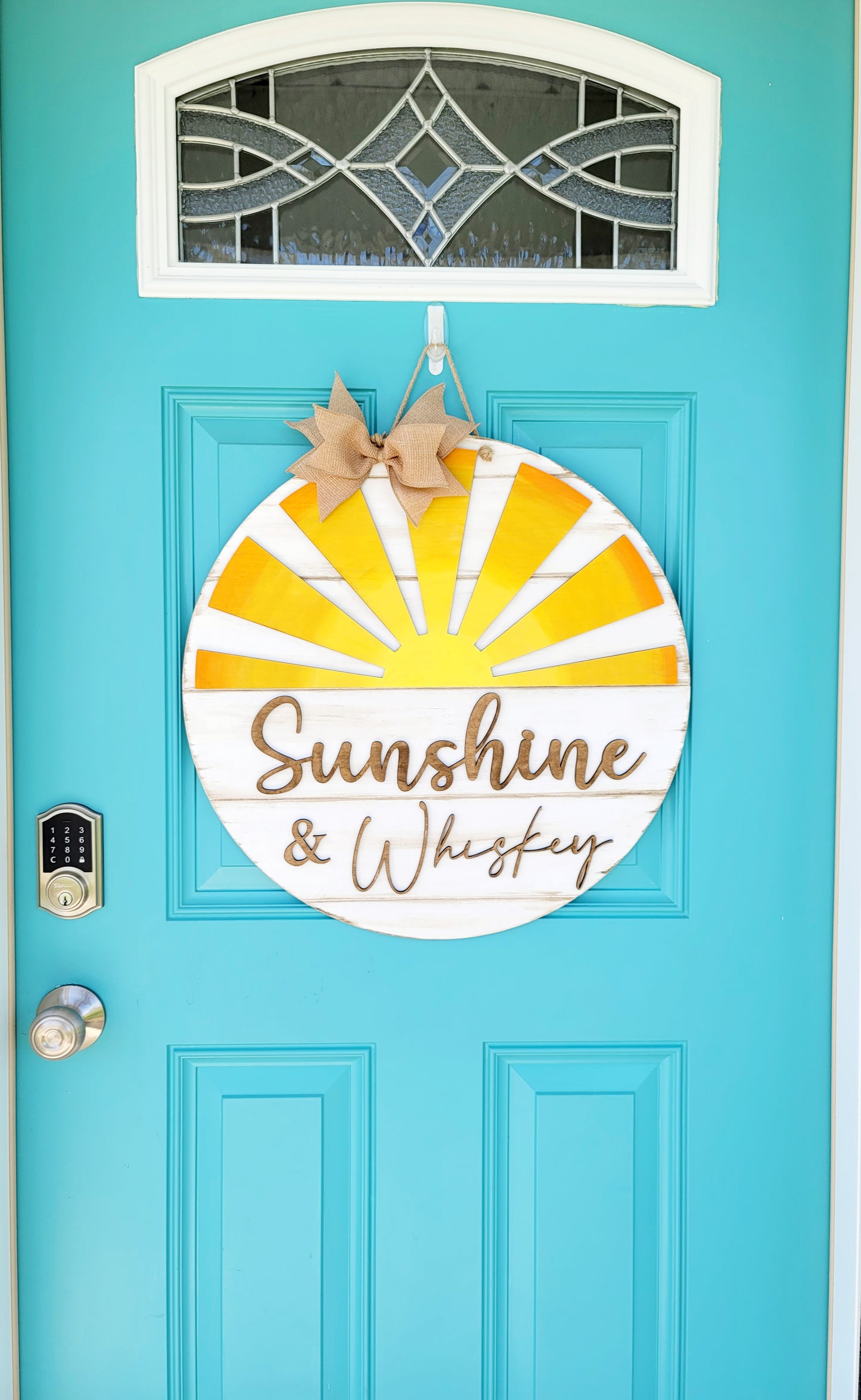 Sunshine & Whiskey Door Hanger