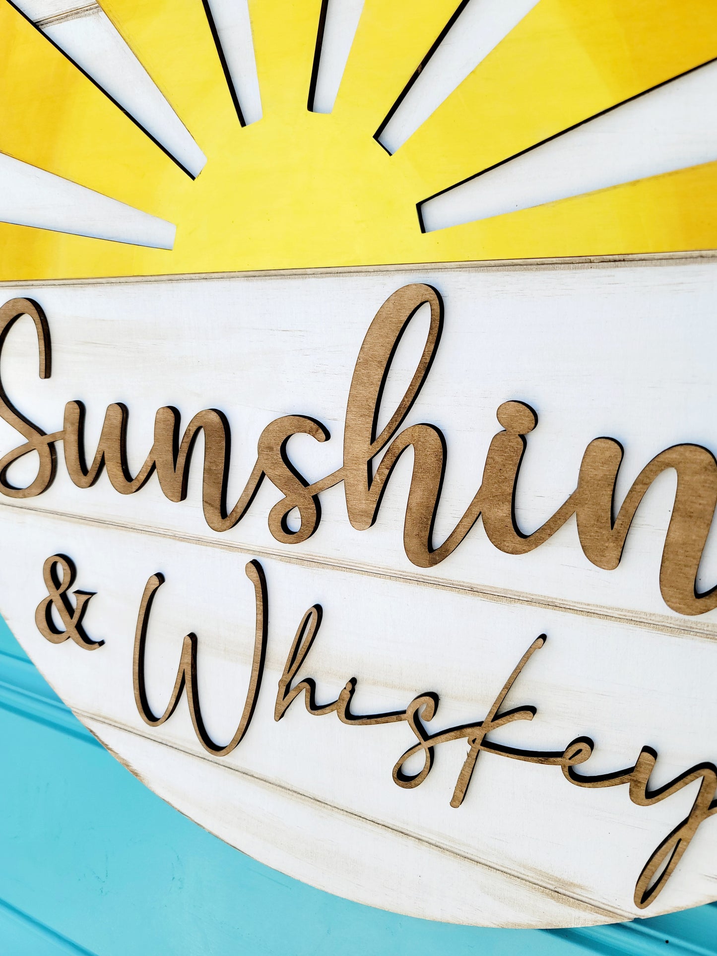 Sunshine & Whiskey Door Hanger