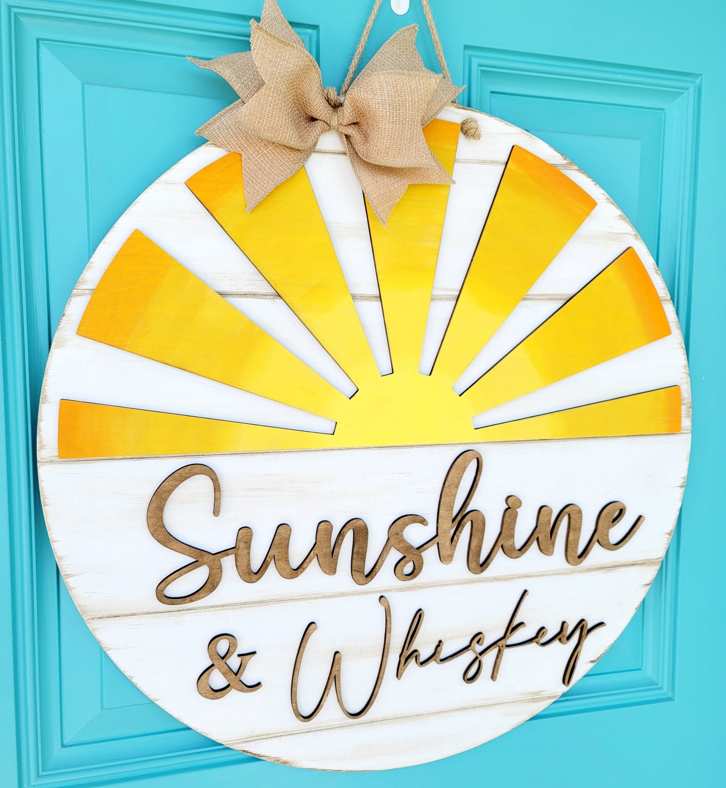 Sunshine & Whiskey Door Hanger