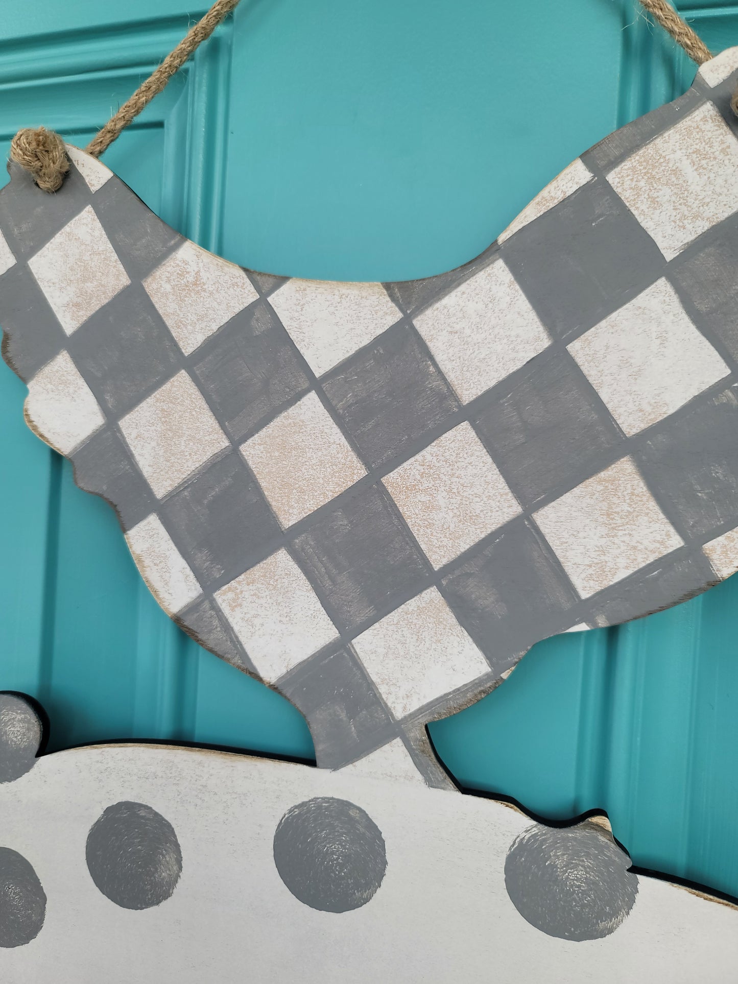 Stacked Cow, Pig & Chicken Door Hanger