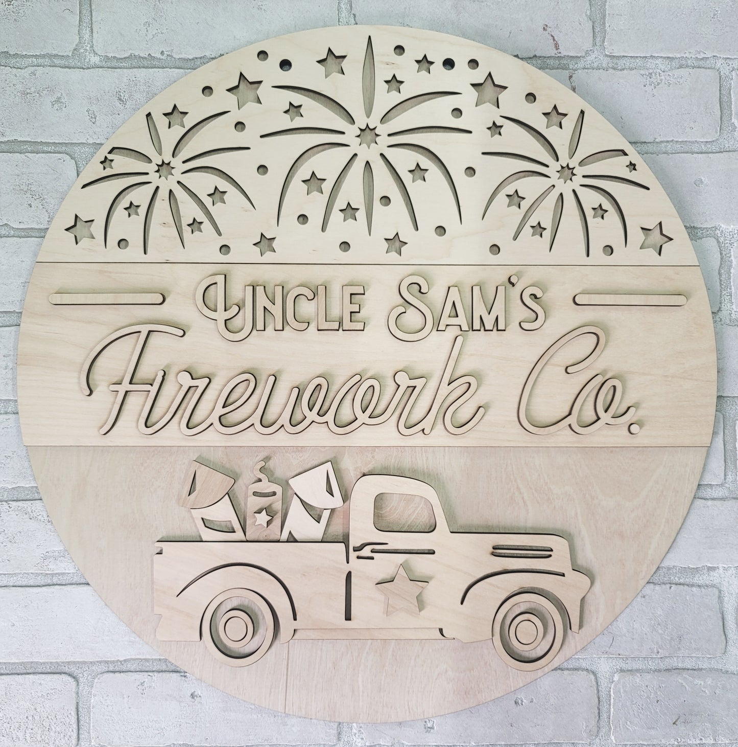 Uncle Sam's Firework Co. Door Hanger