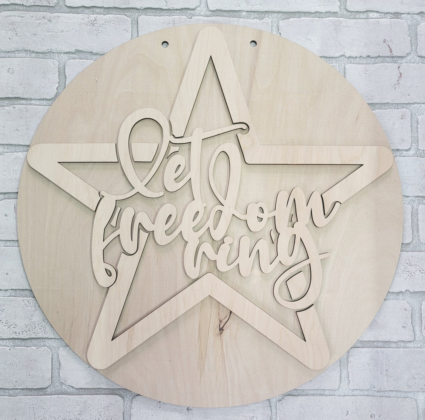 Let Freedom Ring Star Door Hanger