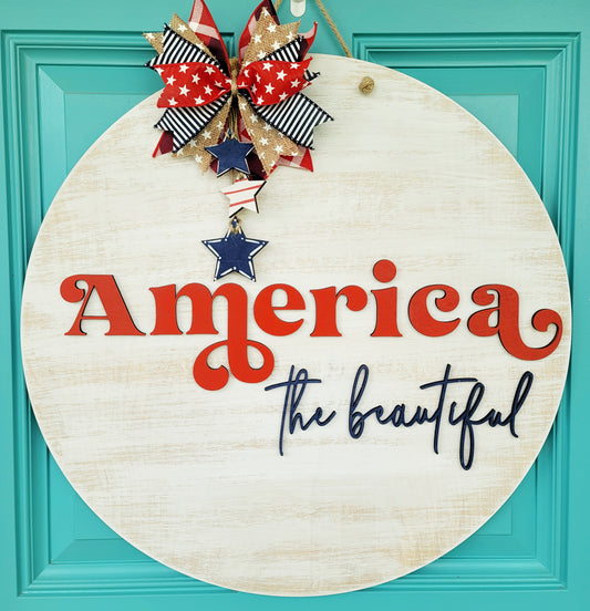 America the beautiful Door Hanger