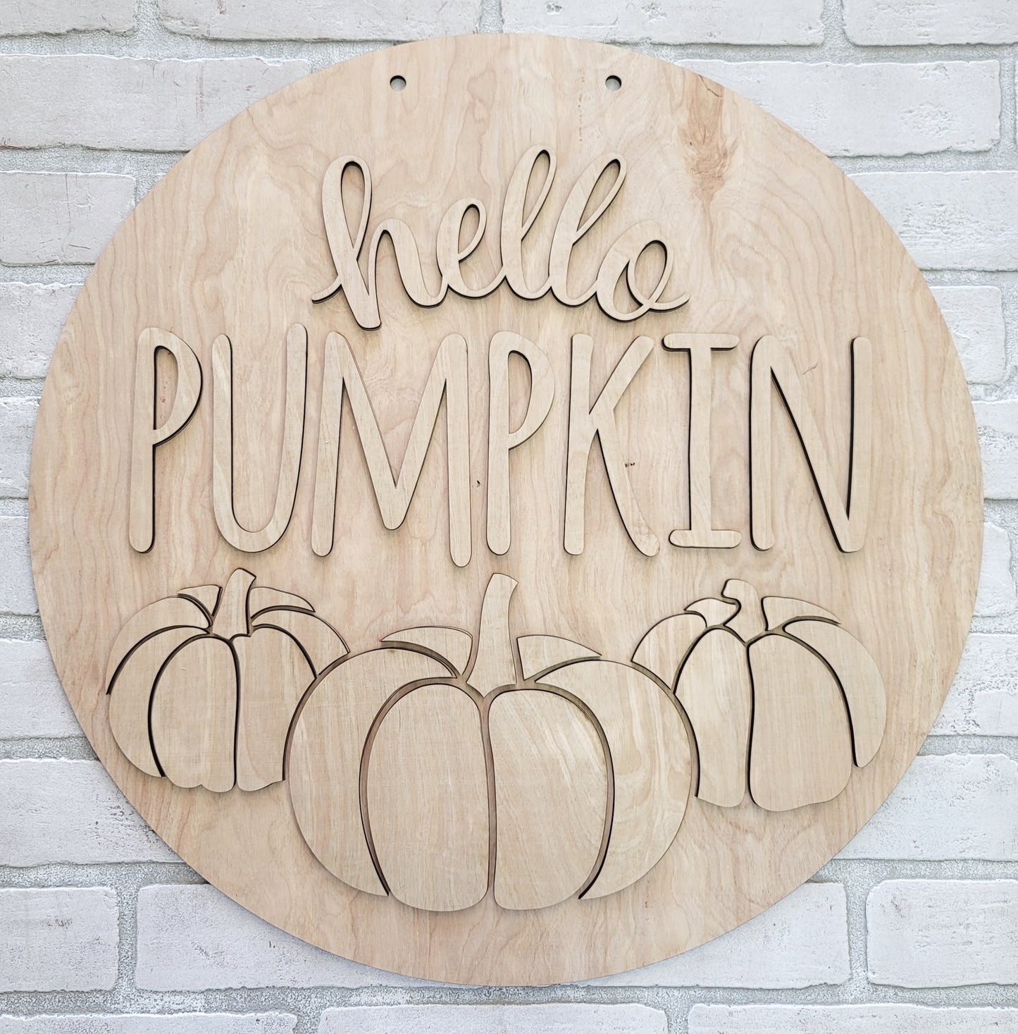 Hello Pumpkin Trio Door Hanger