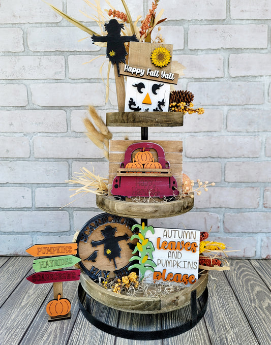 Scarecrow Tiered Tray Set