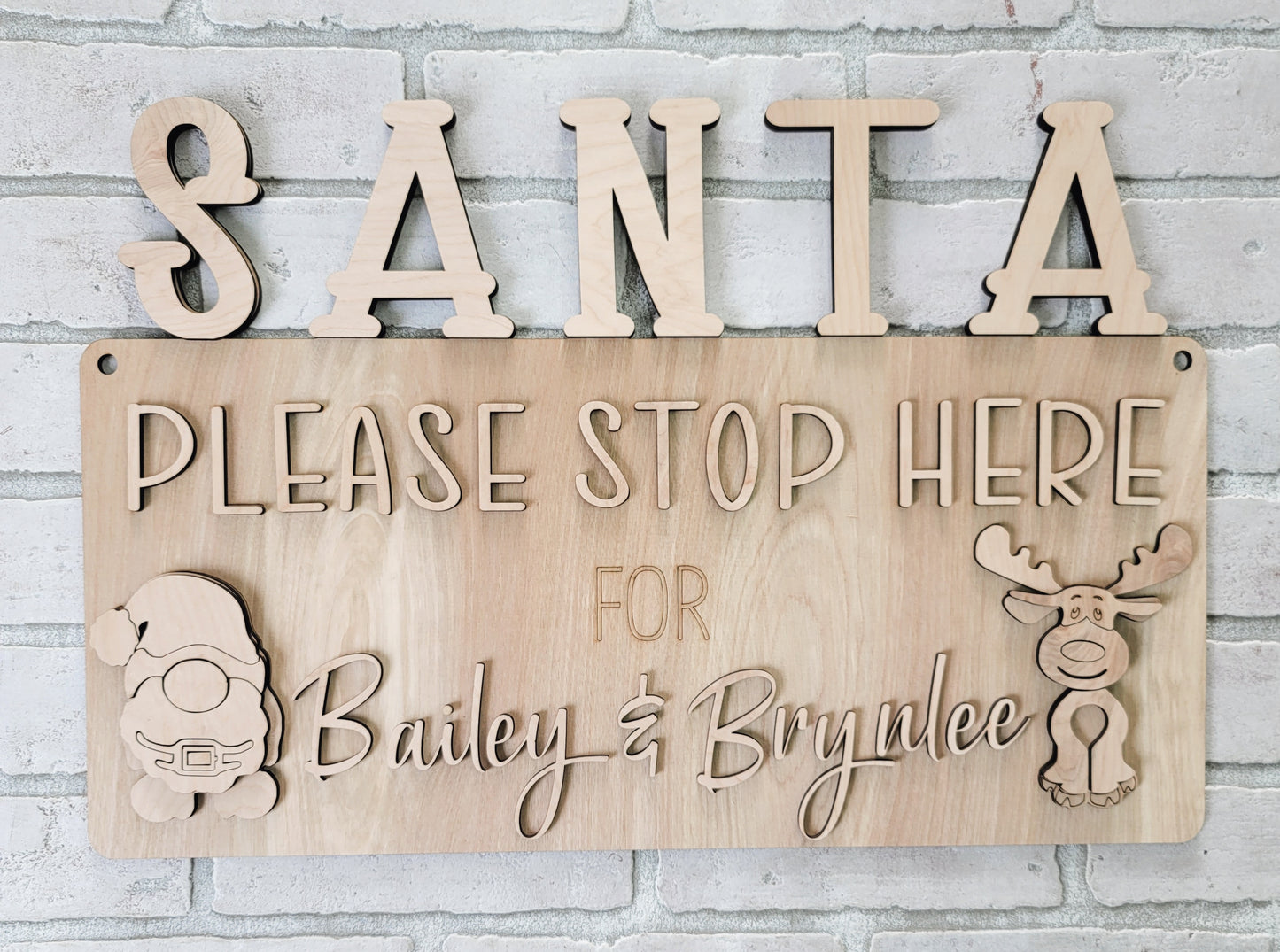 Santa Stop Here Door Hanger