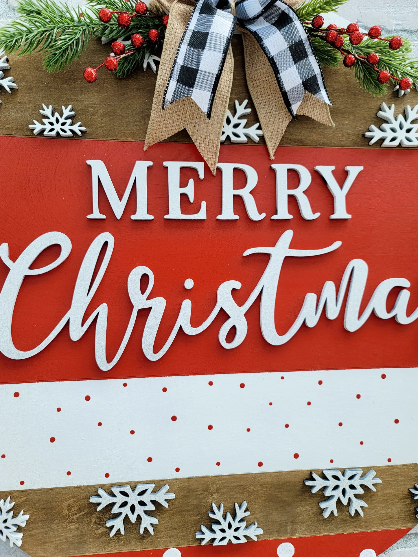 Classic Merry Christmas Door Hanger