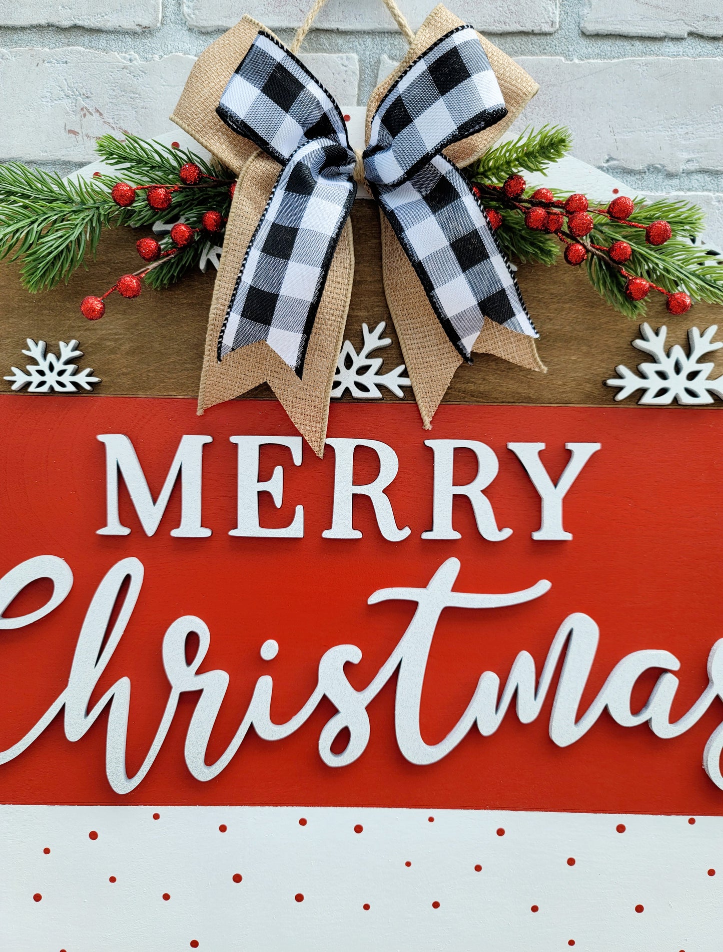 Classic Merry Christmas Door Hanger
