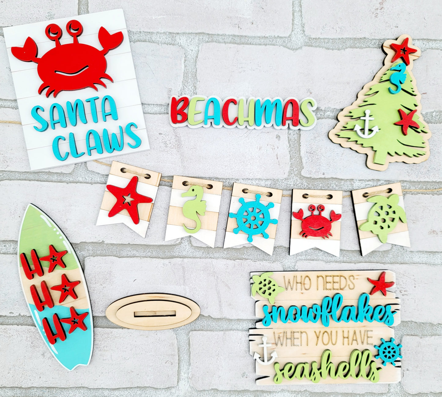 Beachmas Christmas Tiered Tray