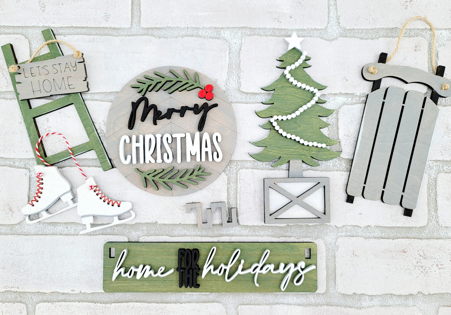 Farmhouse Christmas- Interchangeable Inserts