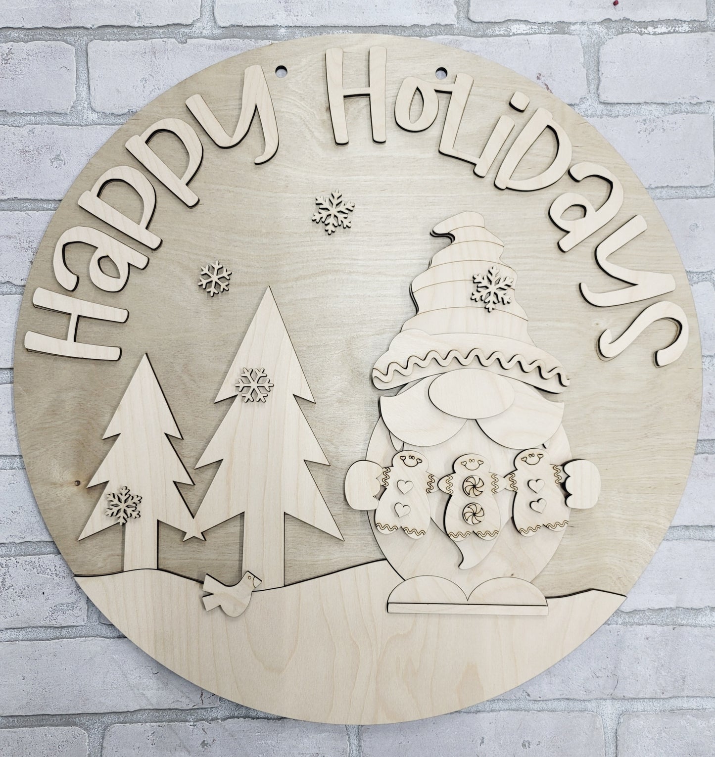 Happy Holidays Gnome Door Hanger