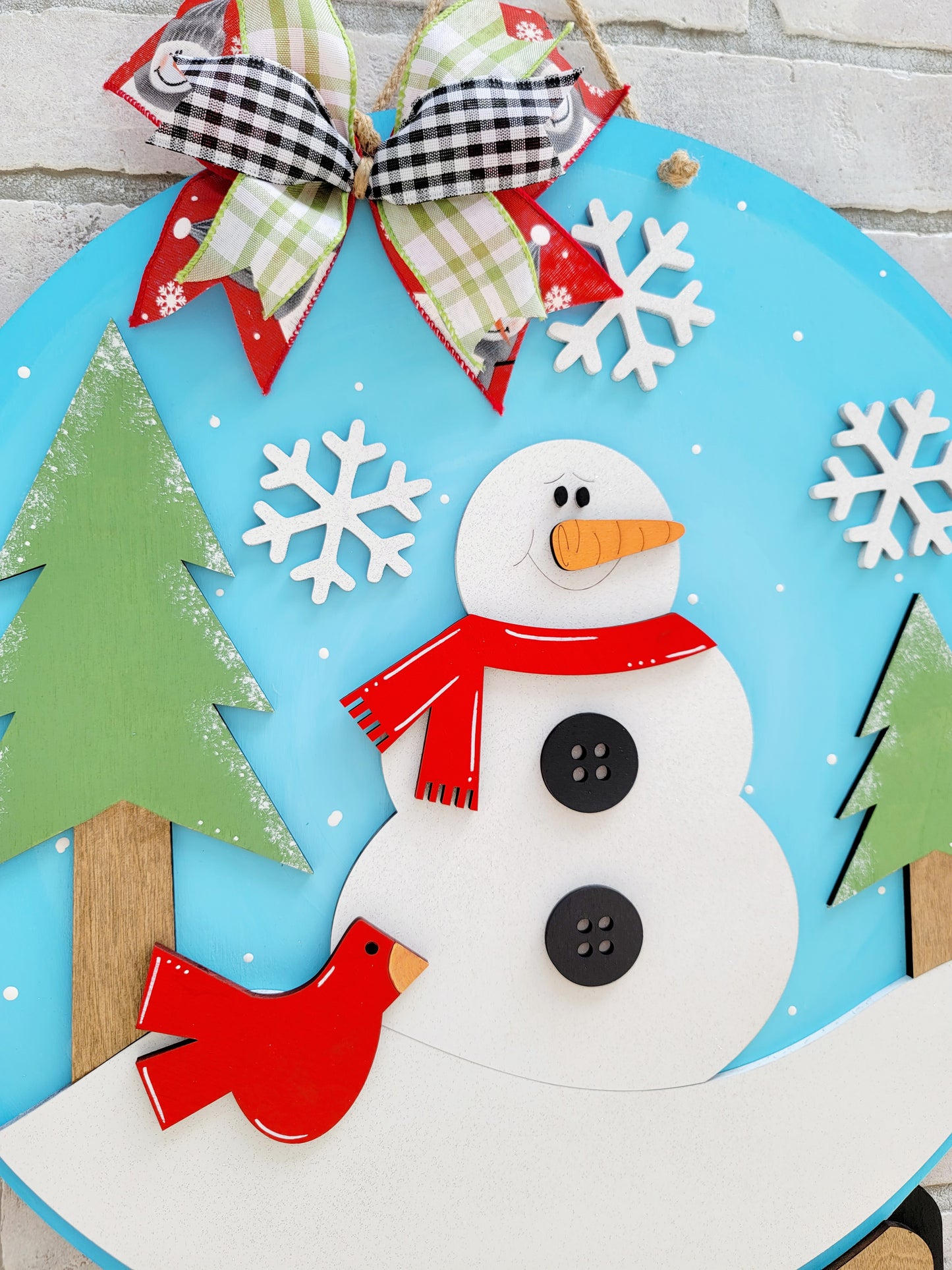 Snowman Snow Globe Door Hanger