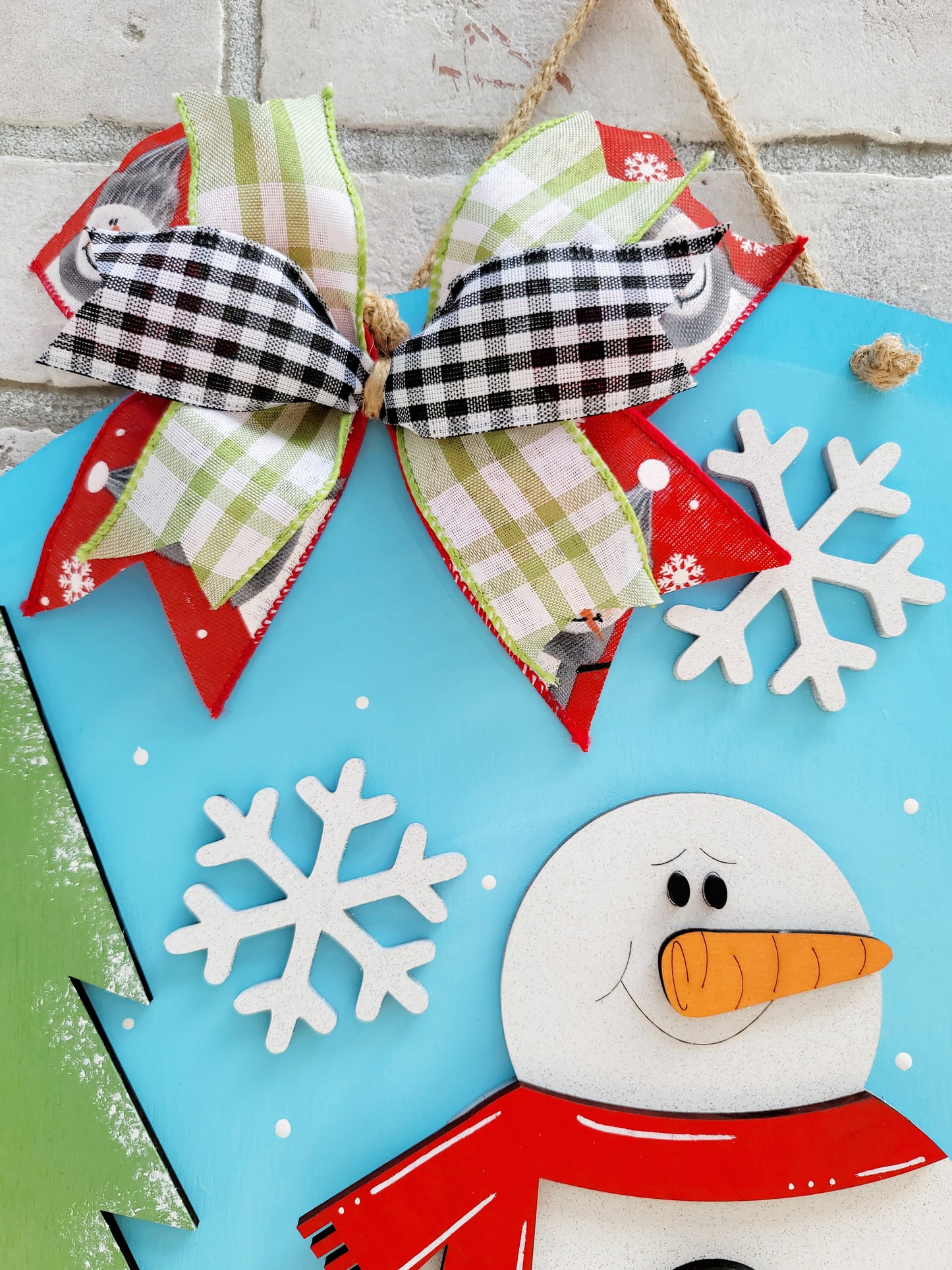 Snowman Snow Globe Door Hanger