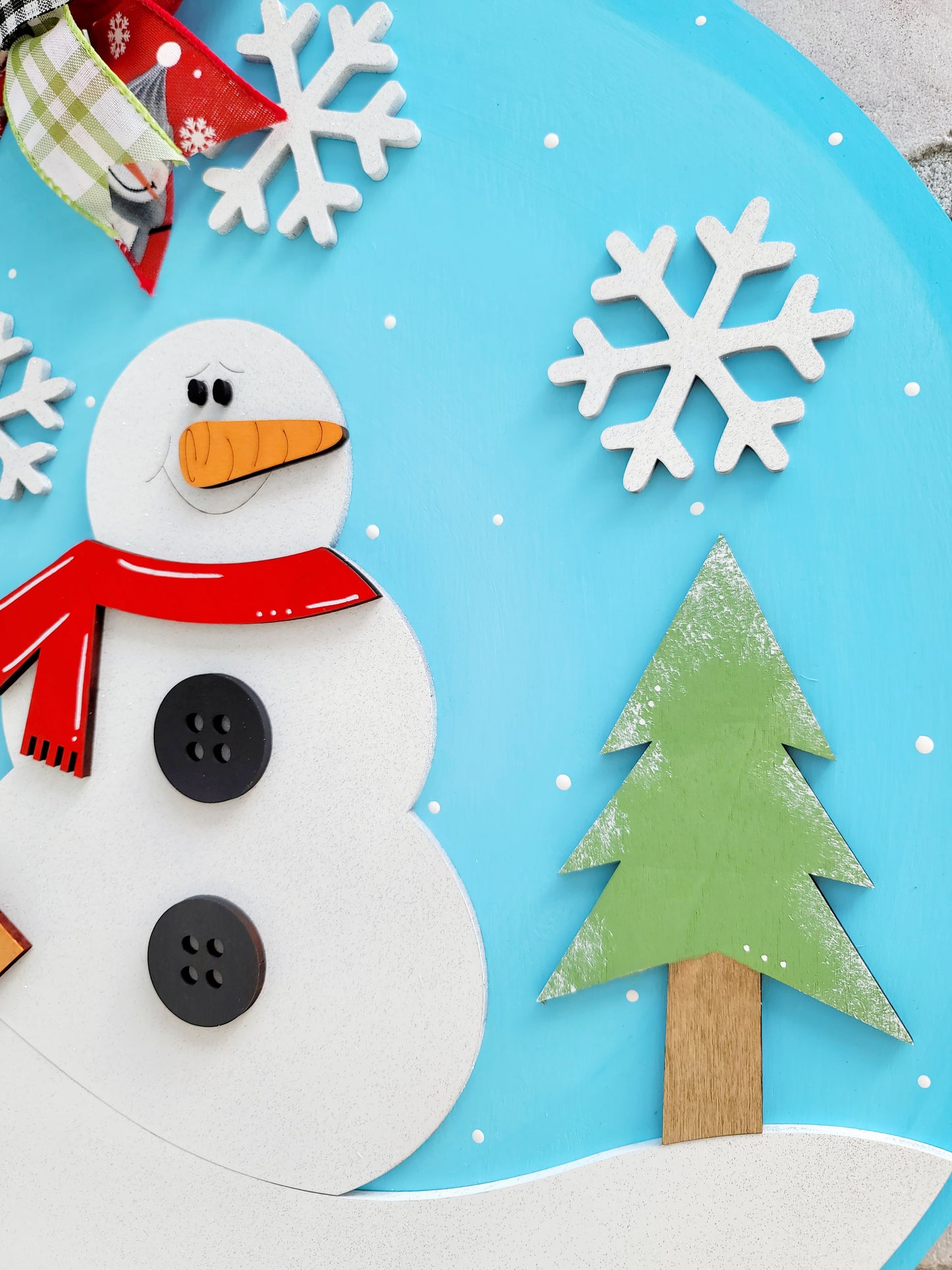 Snowman Snow Globe Door Hanger