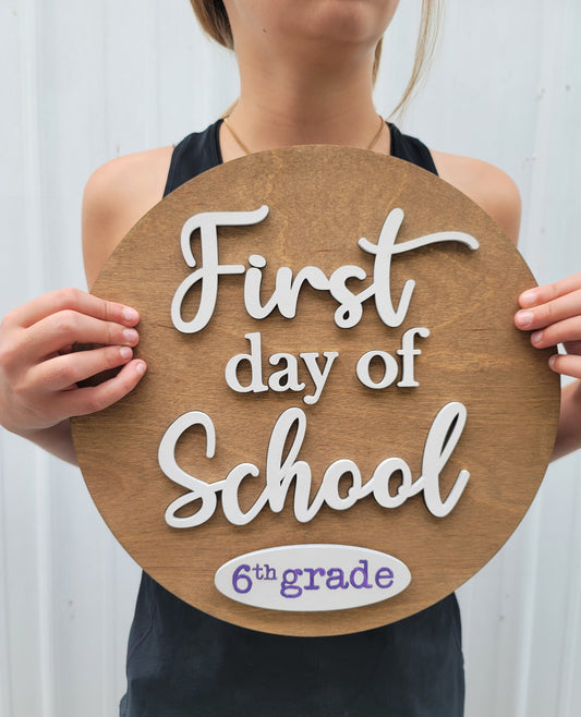 Back to School Grade Sign