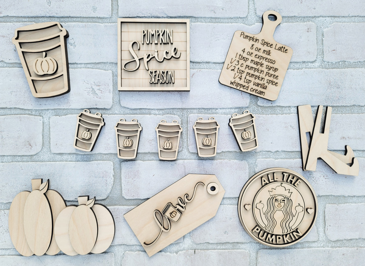 Pumpkin Spice Tiered Tray Set