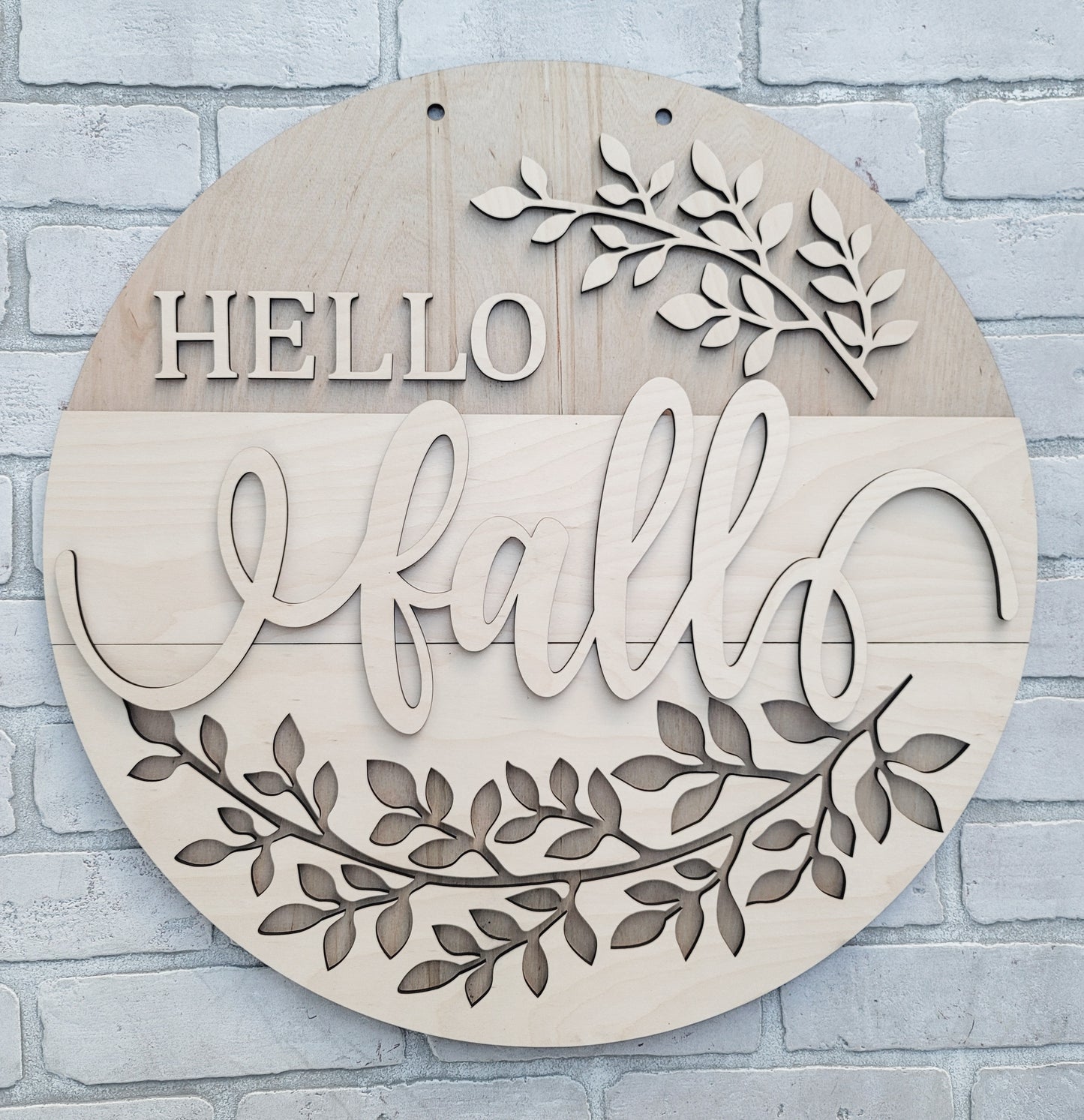 Hello Fall Floral Door Hanger