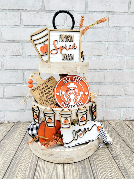 Pumpkin Spice Tiered Tray Set