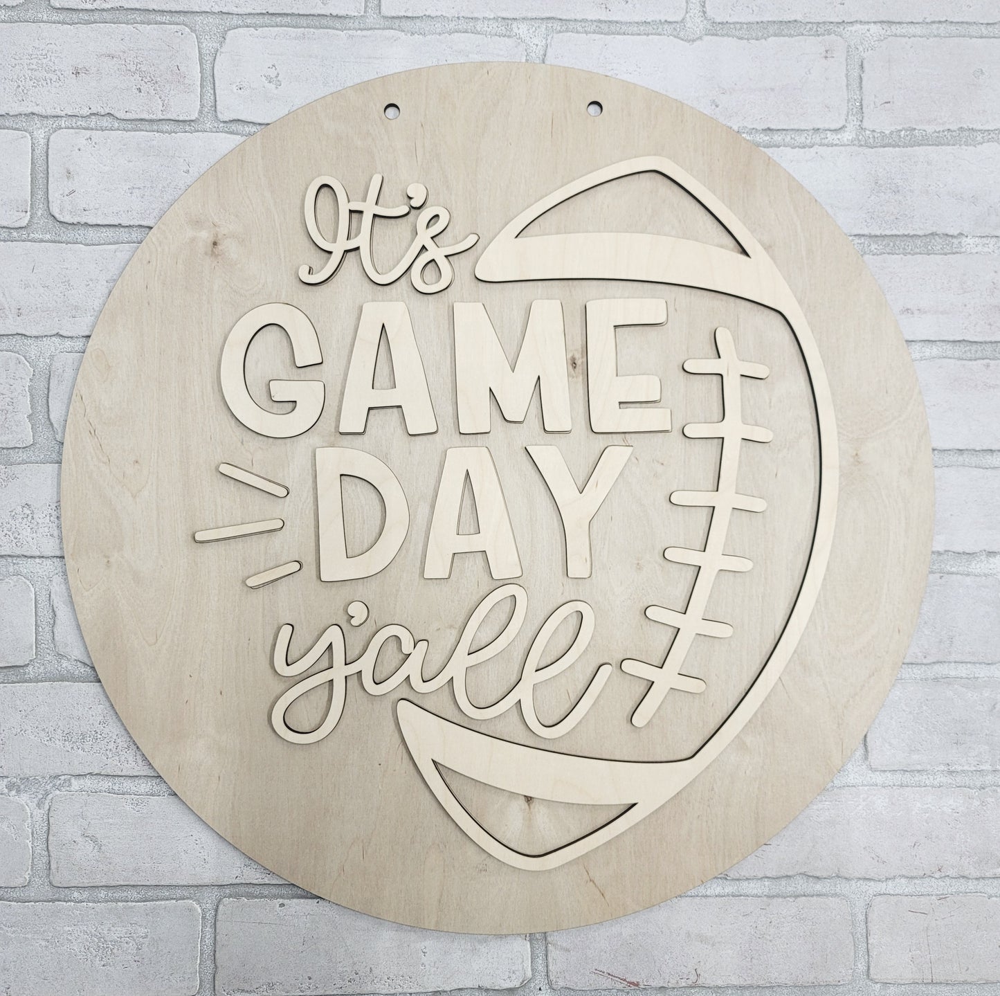 Football-Its Game Day Y'all Door Hanger