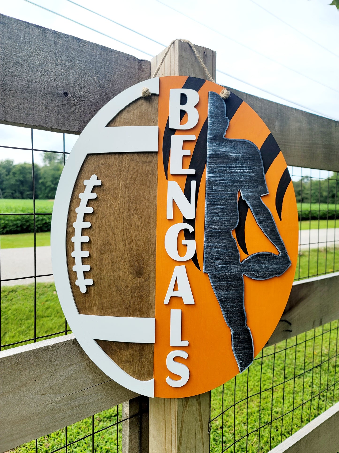 Football Player/Bengals Door Hanger