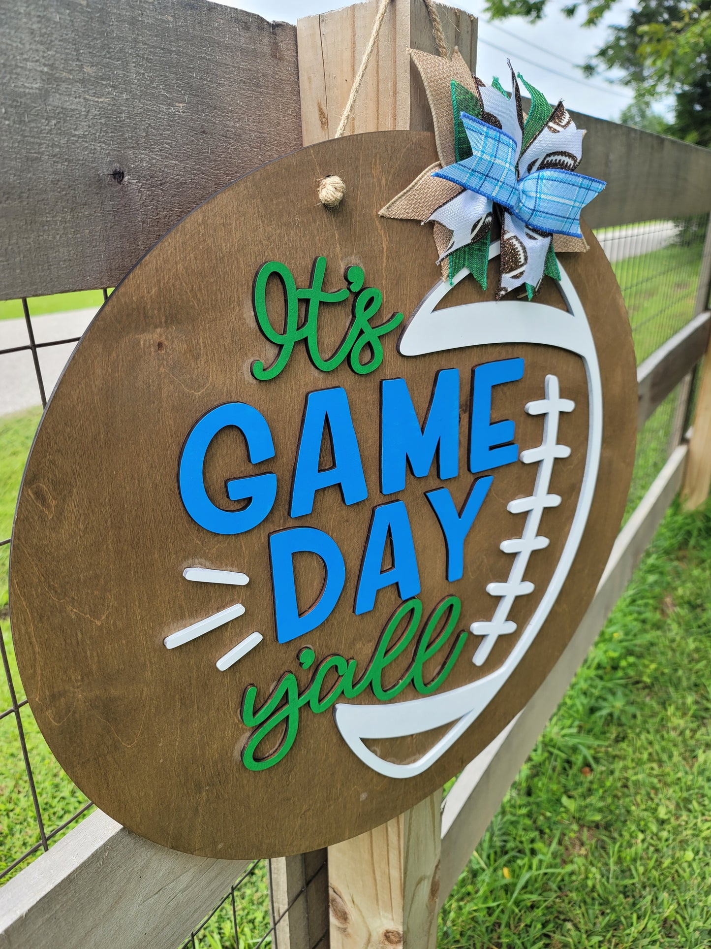 Football-Its Game Day Y'all Door Hanger